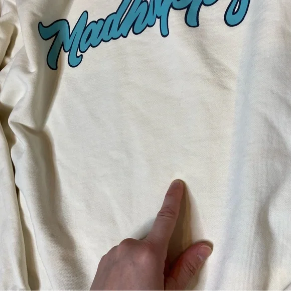 Madhappy Off White Turquoise Campus Crewneck Sweatpant set size medium & large - Picture 6 of 15